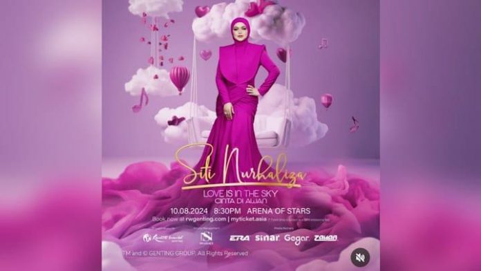 Siti Nurhaliza akan Menggelar Konser dengan Tajuk Cinta di Awan, Simak Jadwalnya!