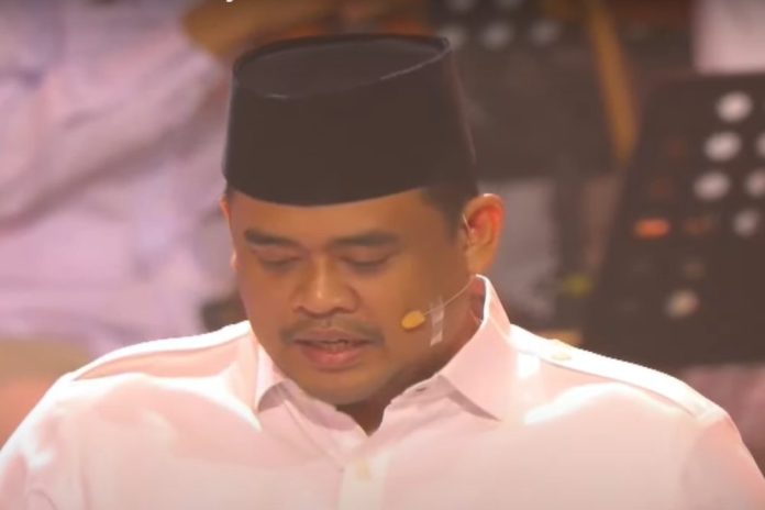 Momen Bobby Nasution Bacakan Jati Diri Kader di HUT ke-17 Gerindra