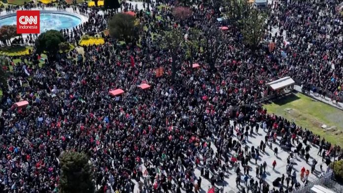 VIDEO: Ribuan Warga Turki Demo Kecam Serangan Terbaru Israel ke Gaza